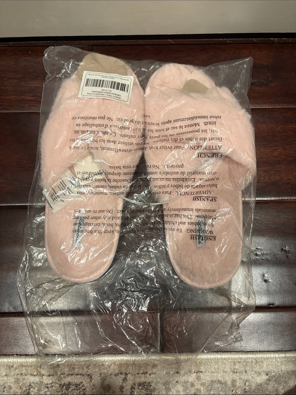 Splendid Blush Pink Faux-Fur Crossband Slide Slippers